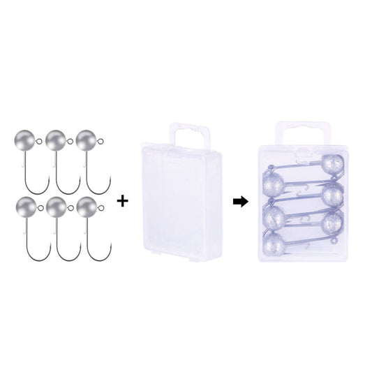 HENGJIA JI035 6 hameçons plombés de 14g, matériel de pêche, hameçons anti-chute Lua
