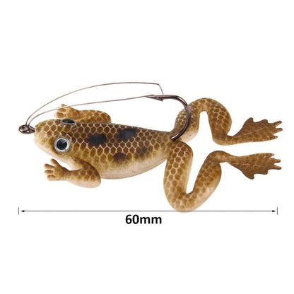 HENGJIA FO100 10pcs Anti-Accrochage au Fond Grenouille Flottante Poisson Noir Faux Appât, Appât Grenouille Tonnerre, Taille : 6cm 5g (Vert Foncé)