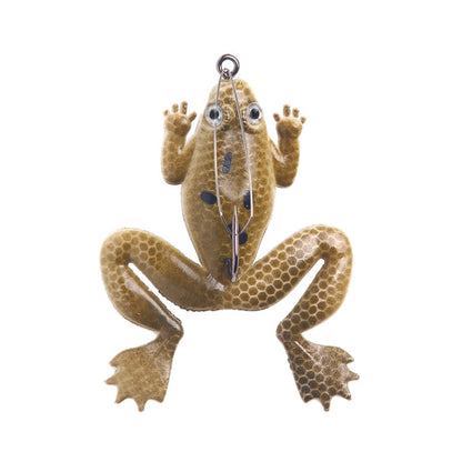 HENGJIA FO100 10pcs Anti-Accrochage au Fond Grenouille Flottante Poisson Noir Faux Appât, Appât Grenouille Tonnerre, Taille : 6cm 5g (Vert Foncé)