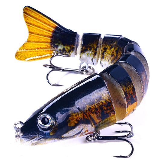 HENGJIA JM064 Leurre artificiel bionique de type poisson-nageur à sections multiples pour la pêche en mer, taille : 12,8 cm 18 g (2)