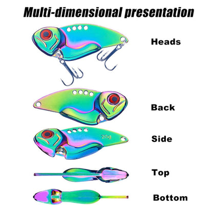 HENGJIA Metal VIB Micro-Bait Sequin Full Swimming Layer Fake Bait, Specification: 7g(Without Fish Scale)