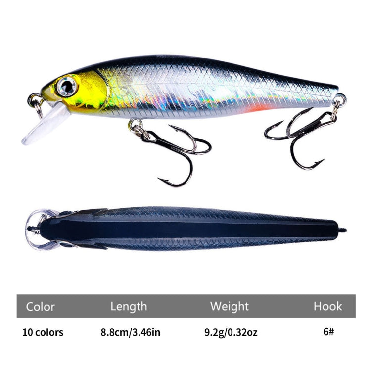 HENGJIA MI160 8.8cm 9g Floating Water Minno Fake Bait, Color: 10 Colors
