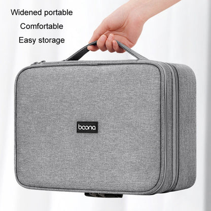 Baona BN-B013 Stamp Business License Organizer With Combination Lock(Grey)