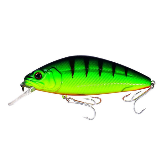 HENGJIA Leurre flottant Minnow à longue portée, taille : 9,5 cm 15 g (rayures vertes et noires)