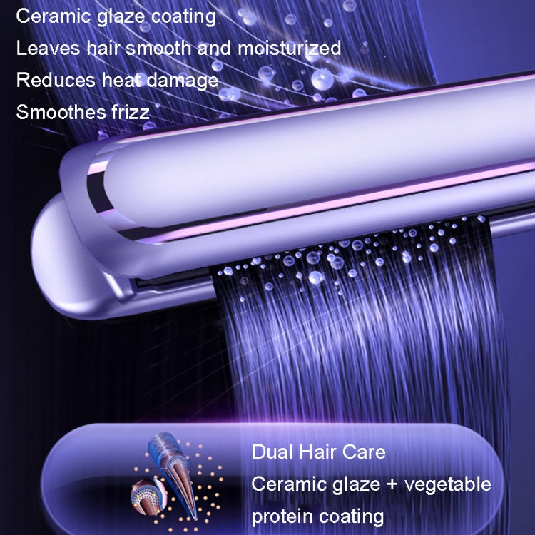 LTBEAR Negative Ion Straightening Curling Hair Wet and Dry Clipper Anti Hot Curling Iron, CN Plug(Champagne)