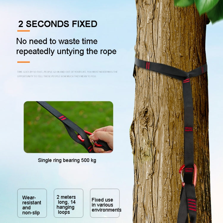 XINDA  2m Hammock Sling + Quick Buckle Set Swing Rope Strap