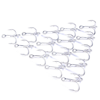 HENGJIA FH061 10pcs Three-jaw Treble Blood Groove Hooks, Specification: 2