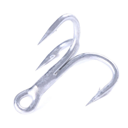 HENGJIA FH061 10pcs Three-jaw Treble Blood Groove Hooks, Specification: 4
