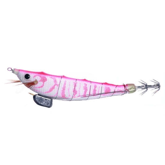 HENGJIA SJ033 Leurre imitation crevette banane en fil d'acier lumineux, taille : 12cm 14.3g (Rose clair)