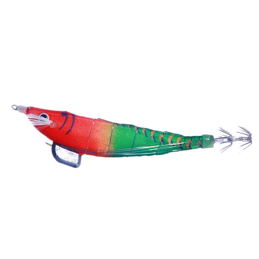 HENGJIA SJ033 Leurre Souple Lumineux en Fil d'Acier Crevette Banane, Taille : 12cm 14.3g (Tête Rouge Queue Verte)