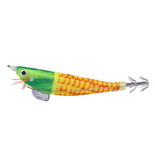 HENGJIA SJ033 Leurre Souple Lumineux en Fil d'Acier Crevette Banane, Taille : 12cm 14.3g (Motif Maïs)
