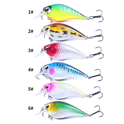 HENGJIA CB060 7cm 9.5g Lure VIB Rock Little Fatty Floating Fake Baits, Color: 6