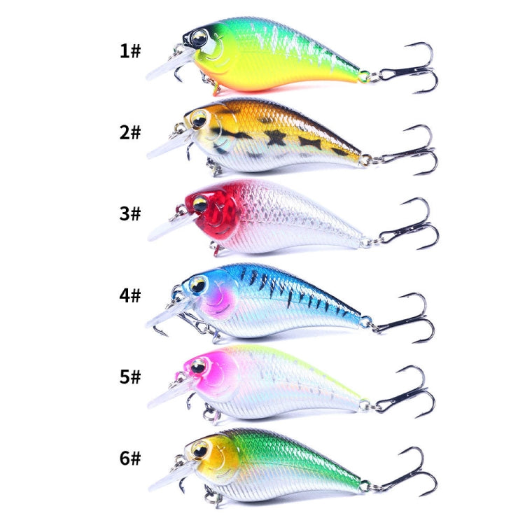 HENGJIA CB060 7cm 9.5g Lure VIB Rock Little Fatty Floating Fake Baits, Color: 6 Colors