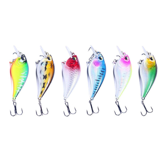 HENGJIA CB060 Leurre VIB 7 cm 9,5 g Rock Little Fatty Flottant, 6 couleurs en boîte