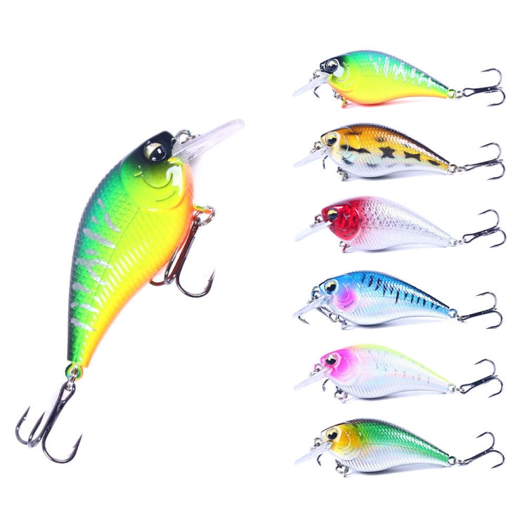 HENGJIA CB060 7cm 9.5g Lure VIB Rock Little Fatty Floating Fake Baits, Color: 6 Colors Boxed