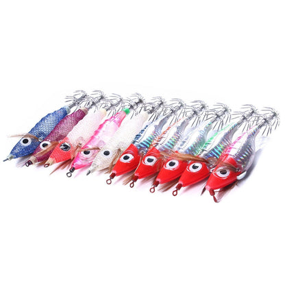 HENGJIA SJB012 Night Light Simulation Shrimp Squid Needle Sea Fishing Fake Bait(10 Colors Bagged)