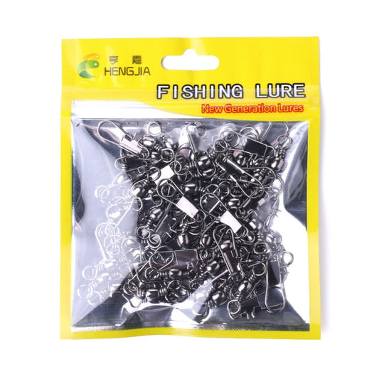 HENGJIA SS007 50pcs/sac Connecteur B-pin Accessoires de Boucle Émerillon Forme 8, Spécification : 2+4B (49mm)
