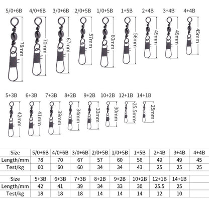 HENGJIA SS007 50pcs/bag B-pin Connector 8 Shape Swivel Loop Accessories, Specification: 6+3B (41mm)