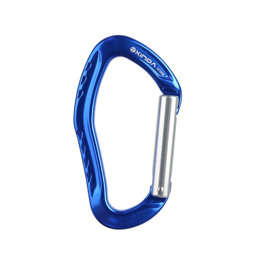XINDA Mousqueton droit en aluminium avec gâchette à ressort pour escalade, 22 kN (bleu)