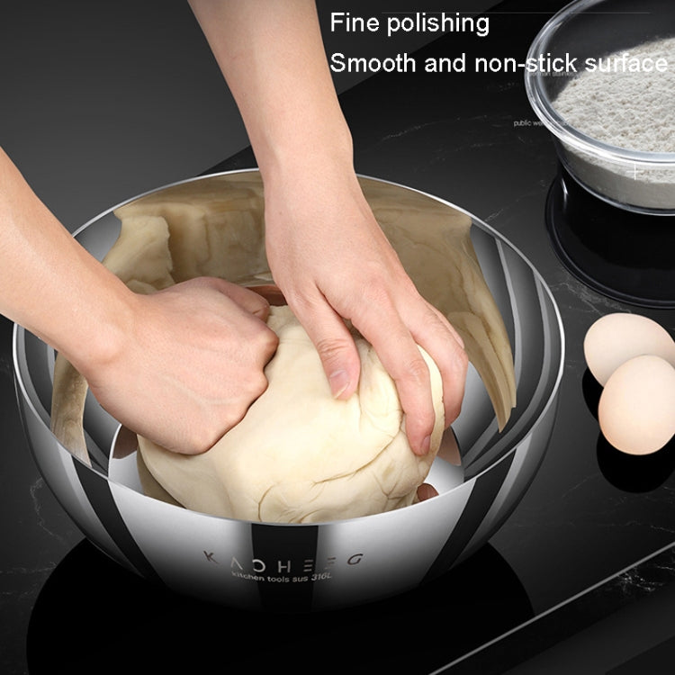 Kacheeg Bassine de cuisine en acier inoxydable 316 de qualité alimentaire, épaissie, pour pétrir, Taille : 30 cm