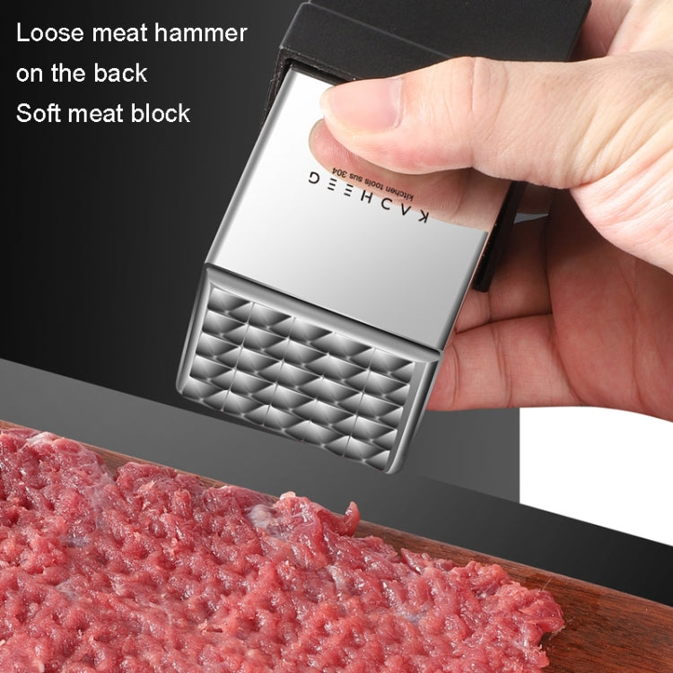 Attendrisseur à viande en acier inoxydable Kacheeg double face, style : sans poignée