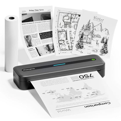 Phomemo M832 300dpi Wireless Thermal Portable Printer, Size: A4 Version(Gray)