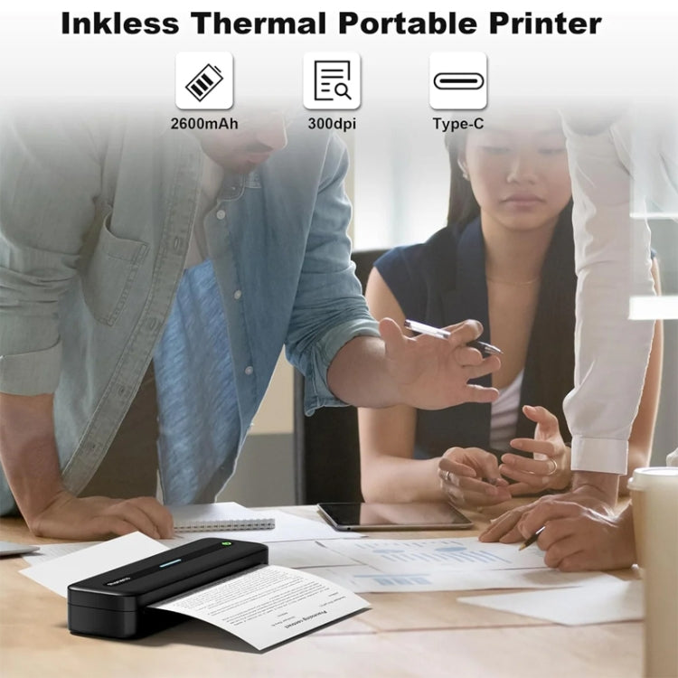 Phomemo M832 300dpi Wireless Thermal Portable Printer, Size: A4 Version(Gray)