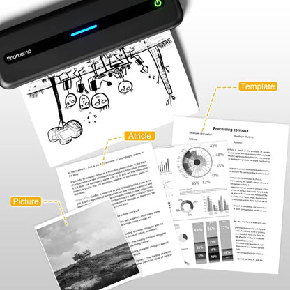 Phomemo M832 300dpi Wireless Thermal Portable Printer, Size: Letter Version(White)