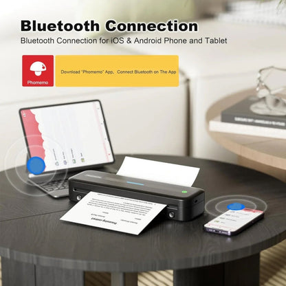 Phomemo M832 300dpi Wireless Thermal Portable Printer, Size: A4 Version(Gray)