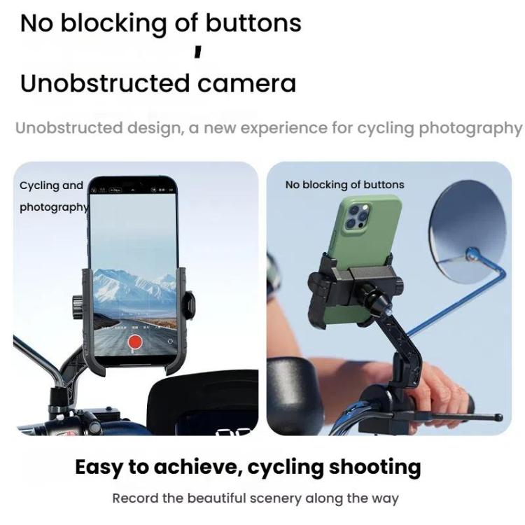 Kewig Motorcycle Bicycle Non-Blocking Mobile Phone Camera Navigation Bracket(M29-C3)