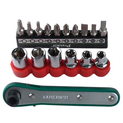 ProsKit 1PK-202A 16 In 1 Socket Driver Head Ratchet Wrench Set