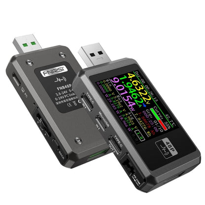 FNIRSI FNB48P USB Mobile Phone DC Power Charger Detector, Color: Without Bluetooth Black