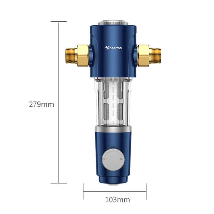 WHEELTON WHT-P0038 Pré-filtre domestique à haut débit pour toute la maison, Purificateur d'eau central rotatif automatique