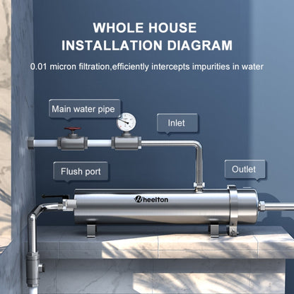 WHEELTON WHT-UF3000 Home Water Purifier High Flow Pipeline Filter