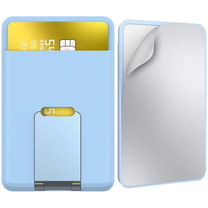 AhaStyle PT133-H Support de carte de téléphone portable Étui de carte Organisateur de carte Pochette pour cartes (Bleu clair)