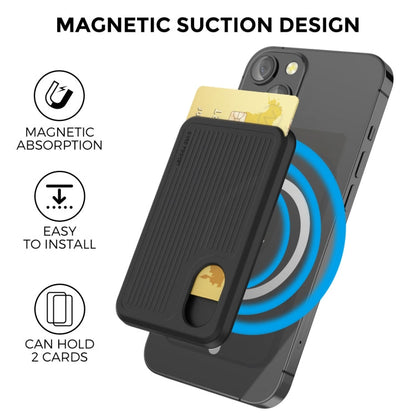 AhaStyle PT133-B Magnetic Vertical Silicone Card Holder(Black)