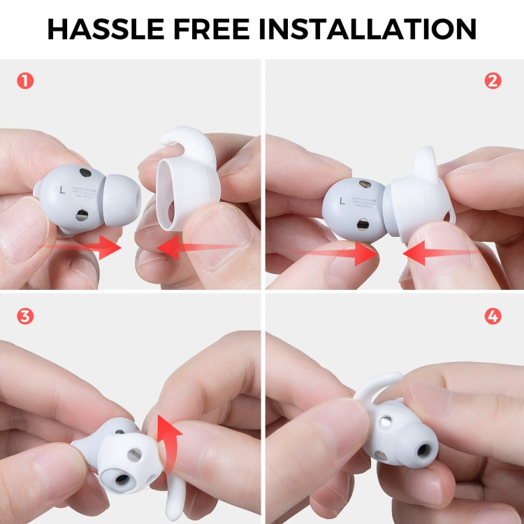For Beats Studio Buds AhaStyle PT172 Earphone Silicone Ear Caps, Style: Earcap (White)