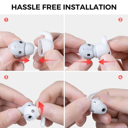 For Beats Studio Buds AhaStyle PT172 Earphone Silicone Ear Caps, Style: Earcap (White)