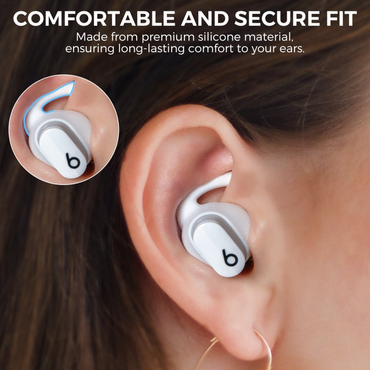 For Beats Studio Buds AhaStyle PT172 Earphone Silicone Ear Caps, Style: Earcap (White)