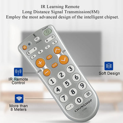 Télécommande universelle infrarouge à apprentissage CHUNGHOP L108E