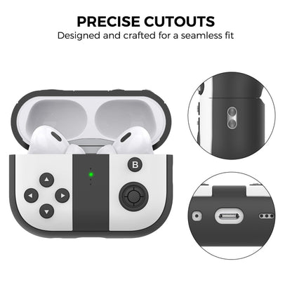 For AirPods Pro 2 AhaStyle PT-JY08 Split Silicone Cartoon Earphone Protective Case(Blue And Red)