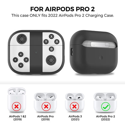 For AirPods Pro 2 AhaStyle PT-JY08 Split Silicone Cartoon Earphone Protective Case(Blue And Red)
