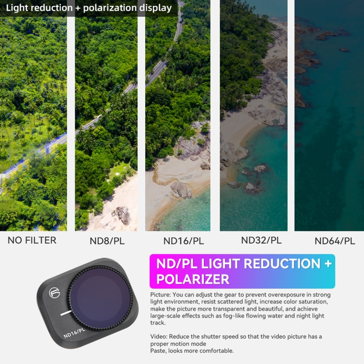 For DJI Mini 3 Pro RCSTQ PL Filters Drone Accessoires 6 In 1 UV+CPL+ND/PL 8/16/32/64