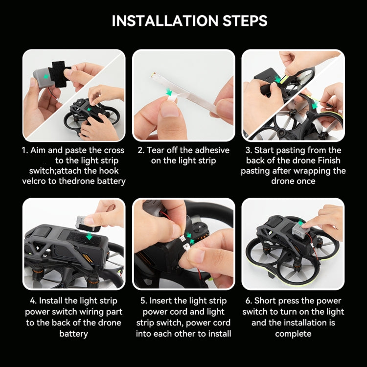 For DJI Avata RCSTQ Light-emitting Light Strip Night Flight Warning Light Strip(Blue)