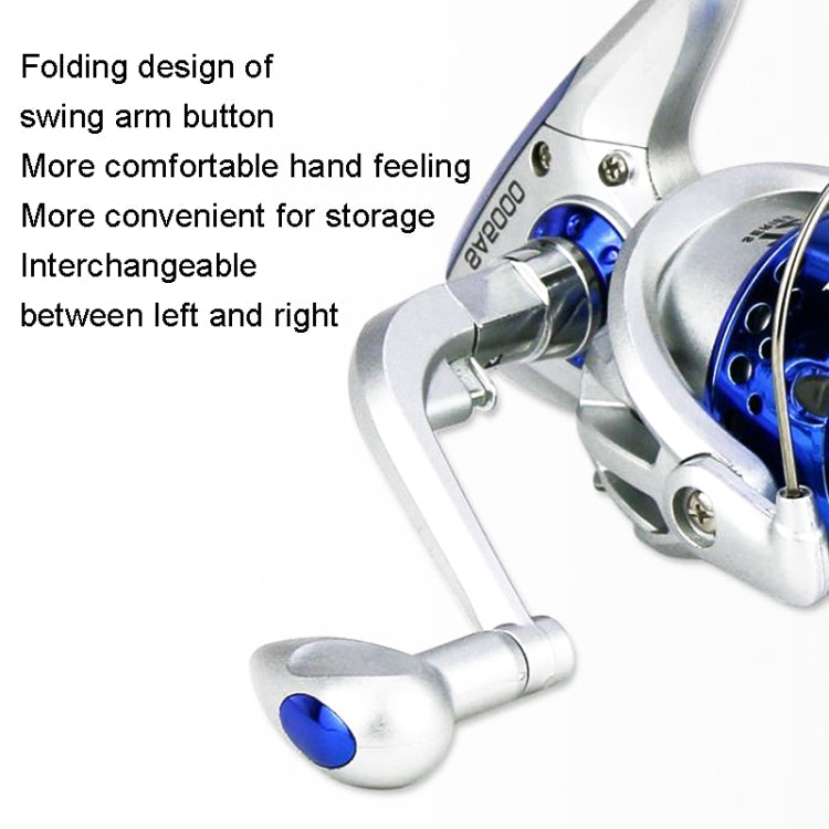 YUMOSHI SA Series Spinning Reel Plastic Head Fishing Reel Fishing Rod Reel, Specification: SA3000