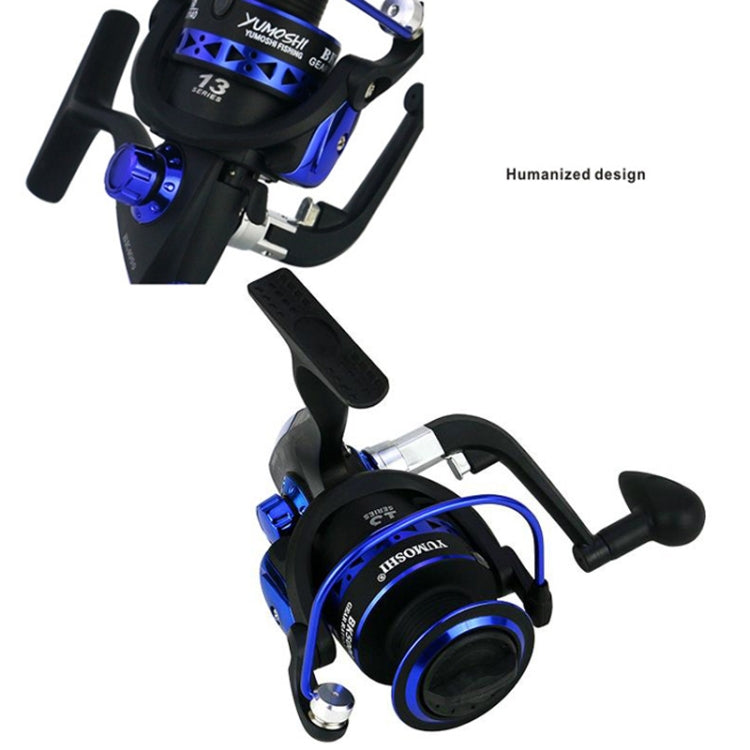 Moulinet de pêche YUMOSHI BK4000, bobine métallique robuste, haute vitesse, pour la pêche en mer.