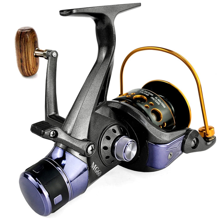 Moulinet de pêche YUMOSHI MG30 à double frein avant et arrière en métal