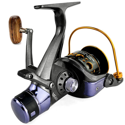 Moulinet de pêche YUMOSHI MG30 à double frein avant et arrière en métal