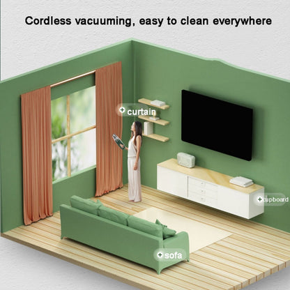 SUITU ST-6612C 5000pa 120W Wireless Car Vacuum Cleaner Handheld High Power Dust Suction Machine(Green)