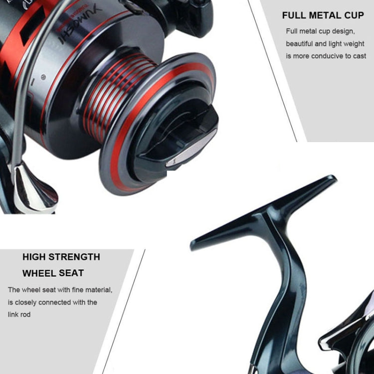 YUMOSHI XS6000 All-Metal Rocker Fishing Wheels Metal Head Fishing Line Spinning Wheel
